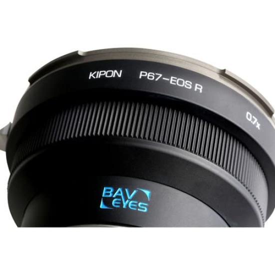 Adaptateur d'objectif KIPON BAVEYES PENTAX R Focal Reducer avec objectifs Pentax et EOS 67-EOS 0.7x (Boîtiers compatibles à monture R 67)