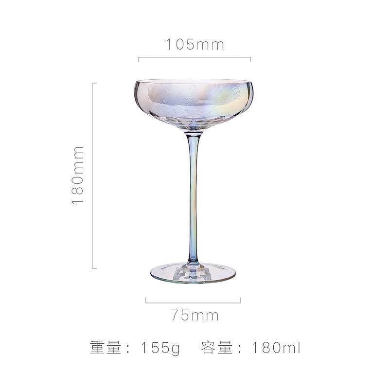 

2 шт. Набор цветных бокалов для красного вина, бокал для шампанского, бокал для коктейля, чашка для мороженого, стакан для воды, подарок 201-300ml