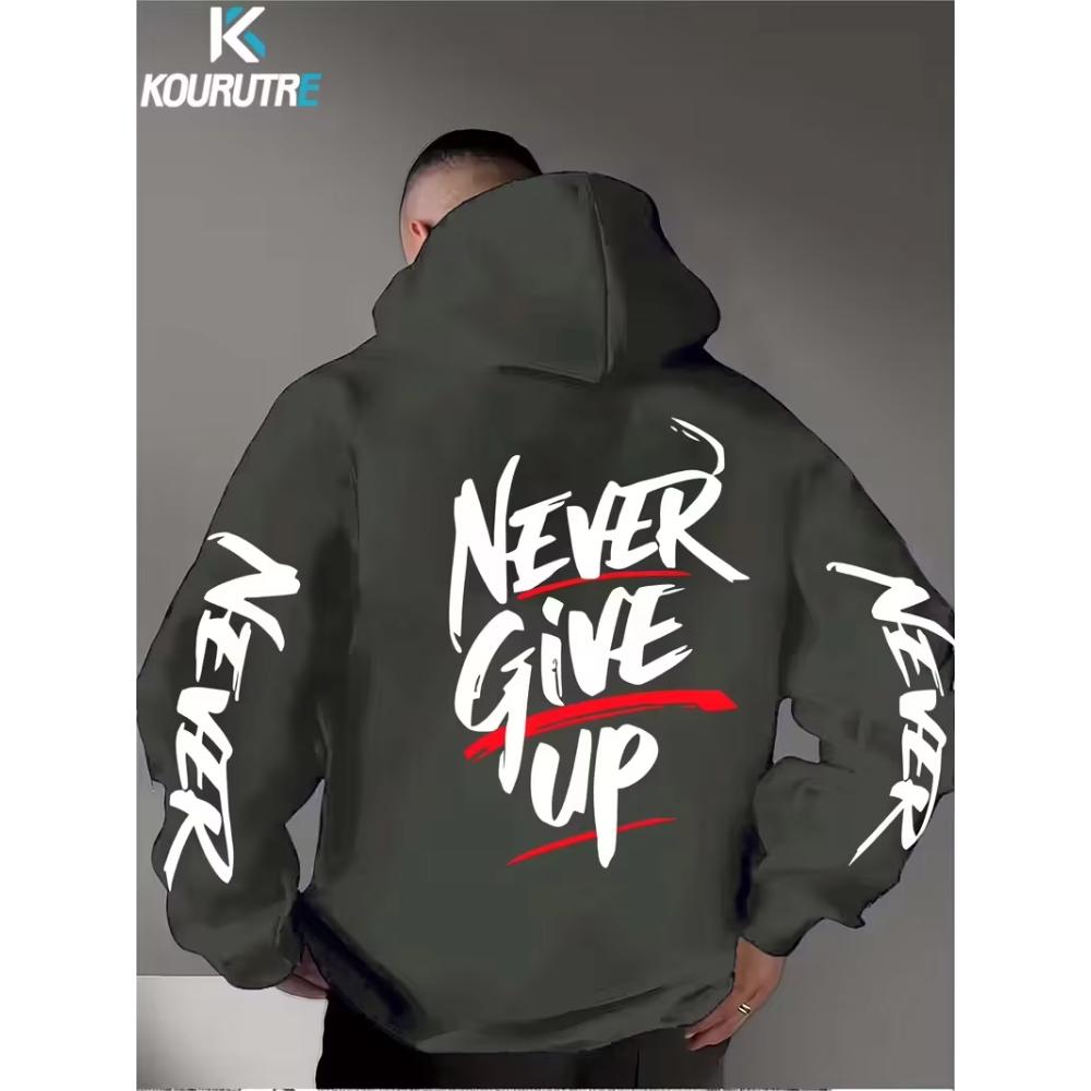 Fashion Loose Men's Printed Hooded Sweater Casual Simple Hoodies Sweatshirts Men’s