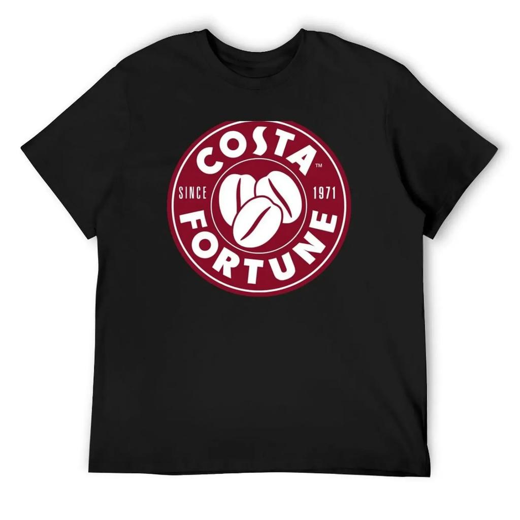 Costa Coffee Parody - Costa Fortune T-Shirt Funny Costumes Anime Shirt T-shirts Oversize Man Clothes Mens Big and Tall T Shirts