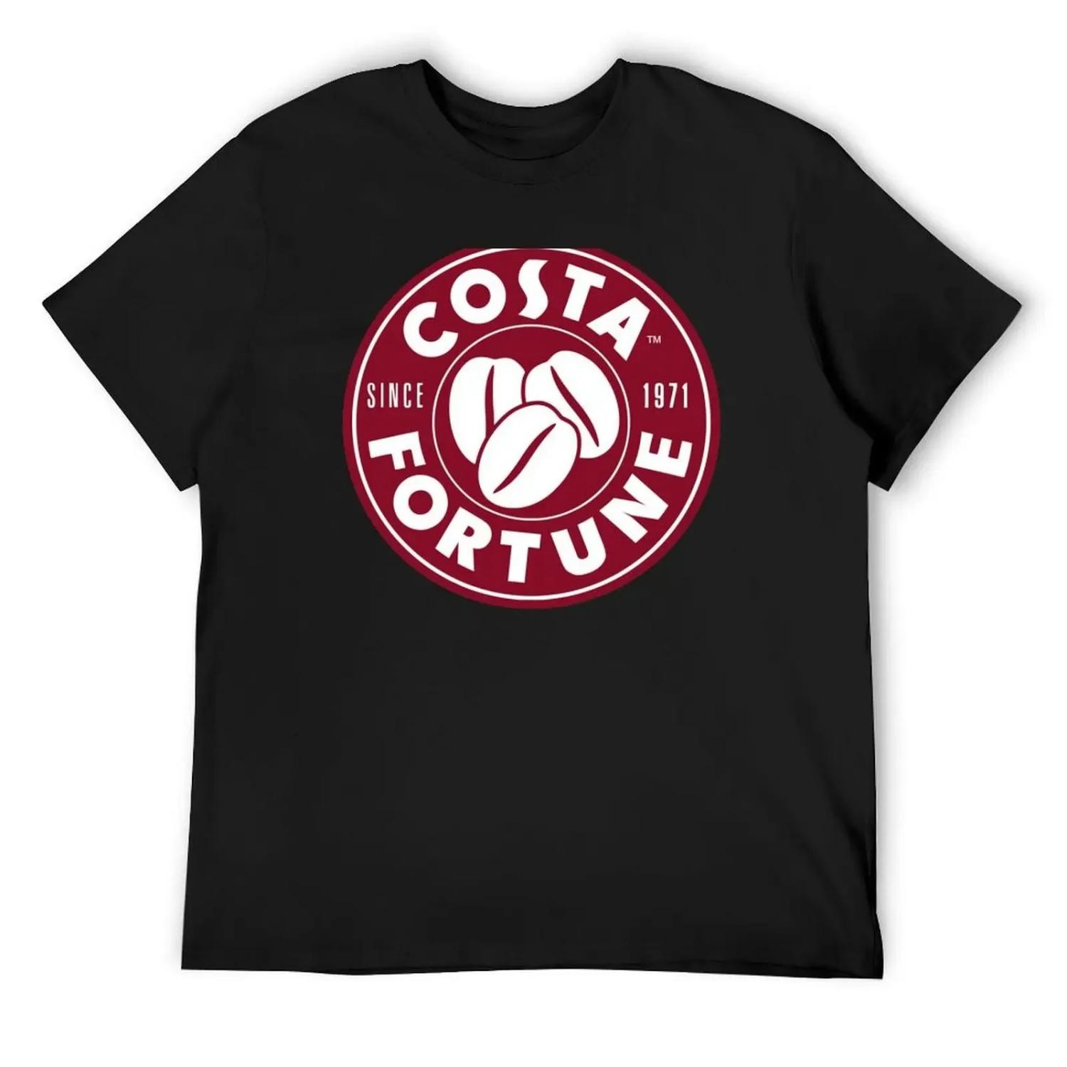 

Costa Coffee Parody - Costa Fortune T-Shirt funny costumes anime shirt T-shirts oversize man clothes mens big and tall t shirts XXXXXL чорний