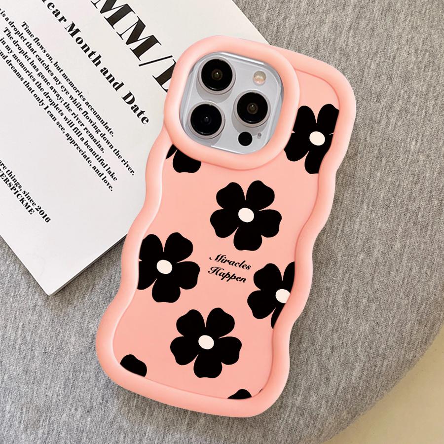 Case for iPhone 12 14 13 11 16 Pro Max 15 Plus 17 Air XR 8 Soft Phone Cover Plant Flower