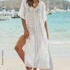 New Woven Beach Cover-Up Skirt with Side Slits - Sexy, Transparent Bikini Sun Protection