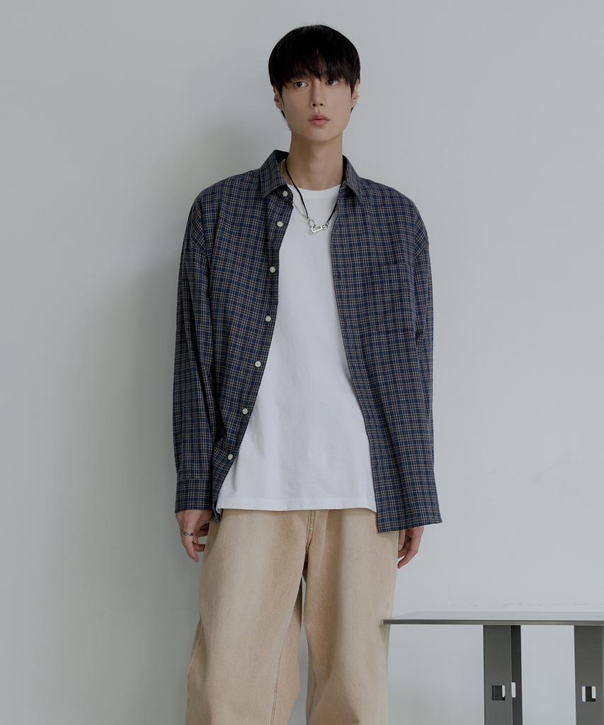 NODU Wide Washed Denim Pants [Beige]