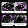 Electroplated 1/32 Alloy Dodge Hellcat Sports Car Model with Light and Sound Effects Collection Miniature Voiture Diecast Toy Vehicle