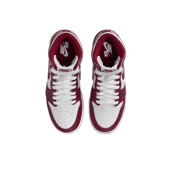 Air Jordan 1 High OG High Top Basketball Shoes GS White Red FD1437-160