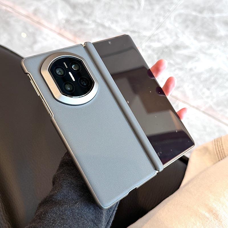 Applicable To Huawei Matex1 Folding Screen Mobile Phone Case, New X1 Collector's Edition, Light Plain Leather, Central Shaft , Anti-drop Case