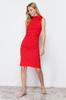 Women's Fashion Casual Sleeveless Mini Multicolor Tulle Fitted Body-Fitting Mini Gathered Zero Sleeve Flexible Knitted Dress