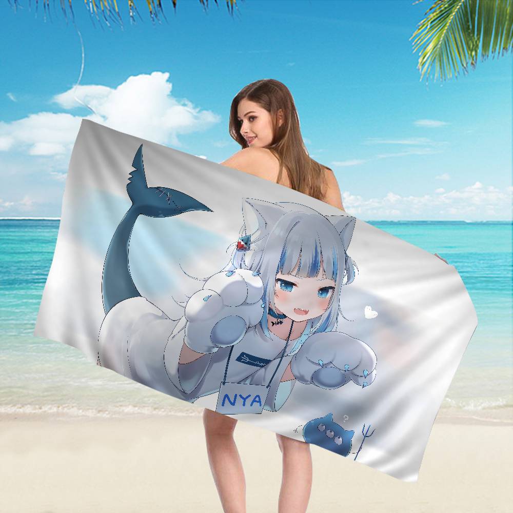 A-AMASHIRO NATSUKI Beach Towel Colorful Bath Towels for Girl Microfiber Quick Dry Custom Sand Free Beach Yoga Spa Gym Pool