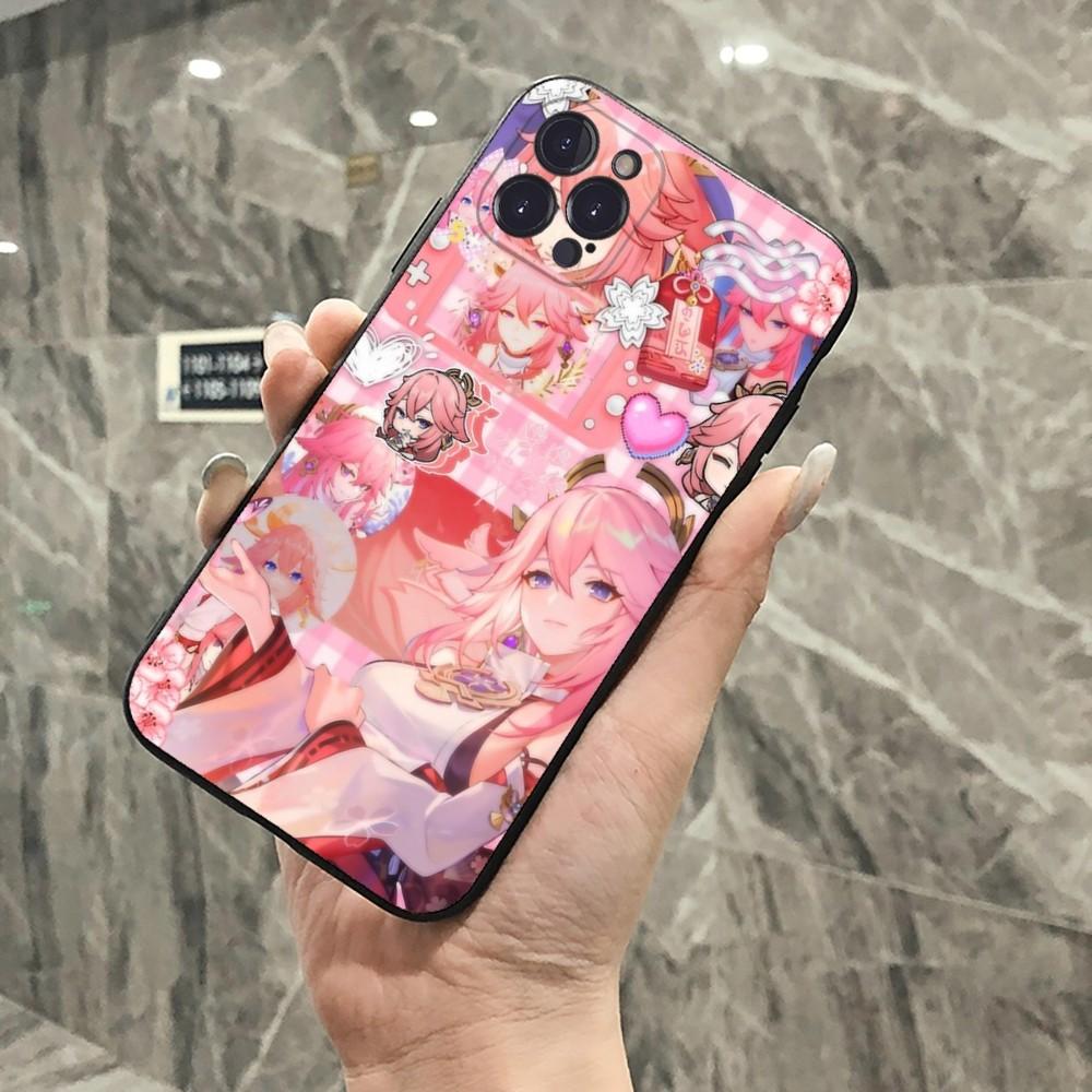 Genshin Impact Yae Miko Phone Case For IPhone 15 14 11 12 13 Mini Pro XS Max Cover 6 7 8 Plus X XR SE 2020 Funda Shell