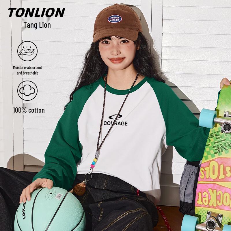 TonLion Women s Cotton Long Sleeve T-Shirt L