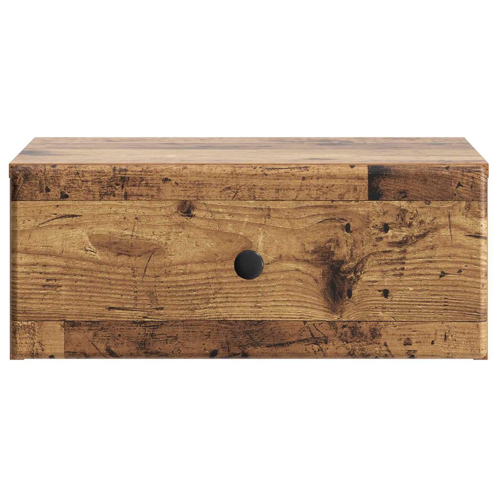 Wall Mounted Nightstand Reclaimed Wood 49 x 34.5 x 20 cm