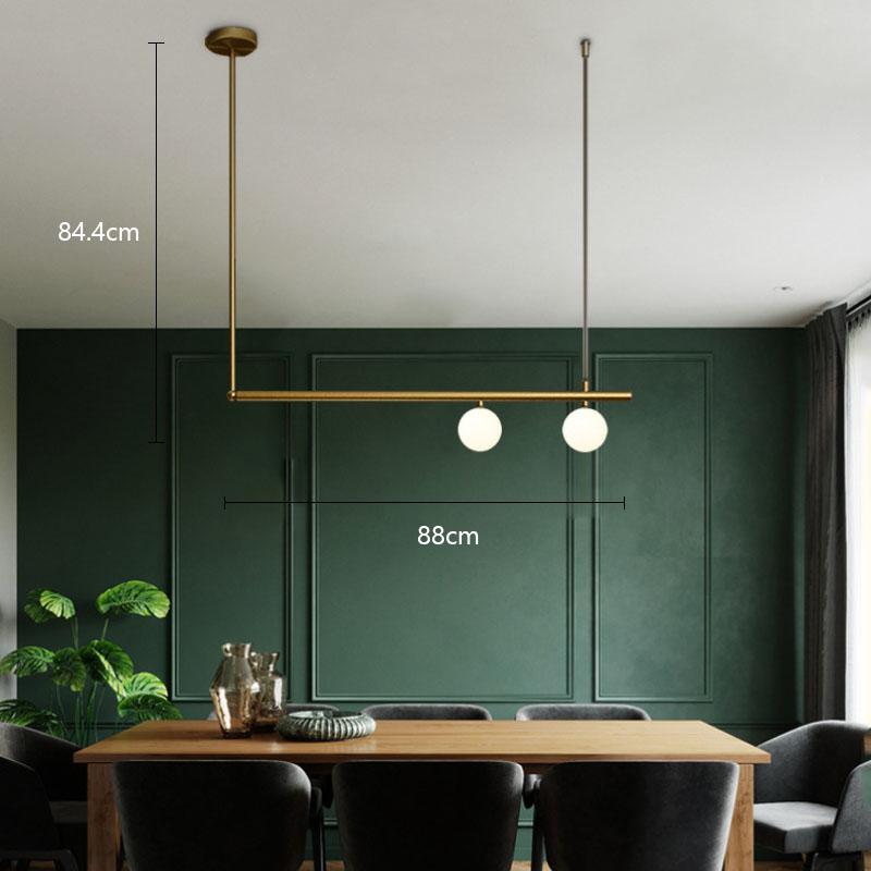 Modern Led Pendant Light Art Combination Line Chandelier Glass Ball Hanging Lamp for Bedroom Living Indoor Lightings Room Decor