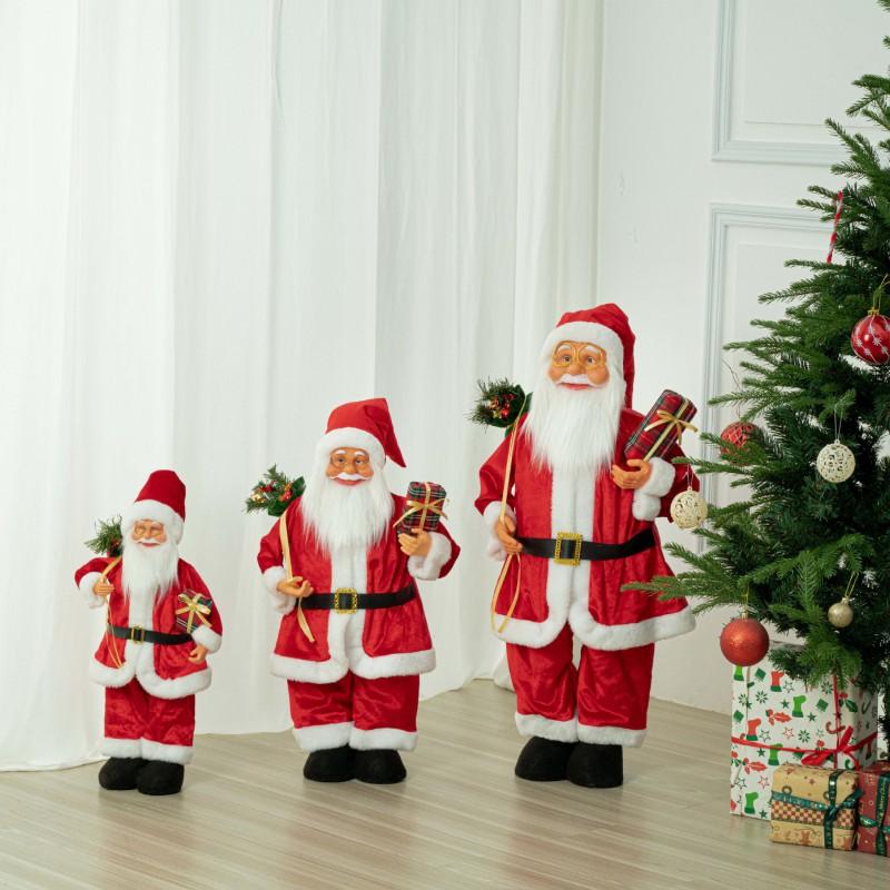 Extendable Santa Claus Figurine Christmas Decoration Holiday Scene Small Medium Large Sizes