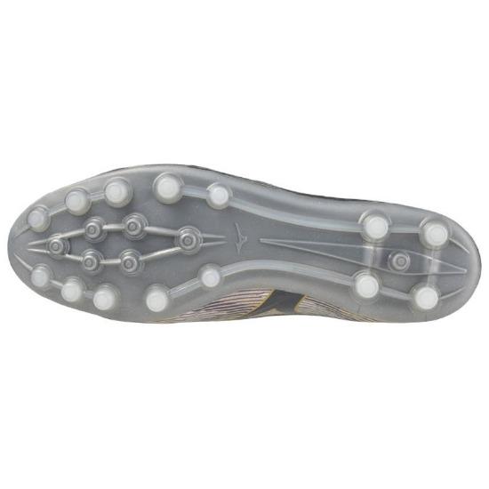 Mizuno Alpha 2 Elite Ag Scarpe da Calcio Unisex Comode Morbide in Erba Artificiale Antiscivolo Resistenti all'Usura Argento P1GA256304