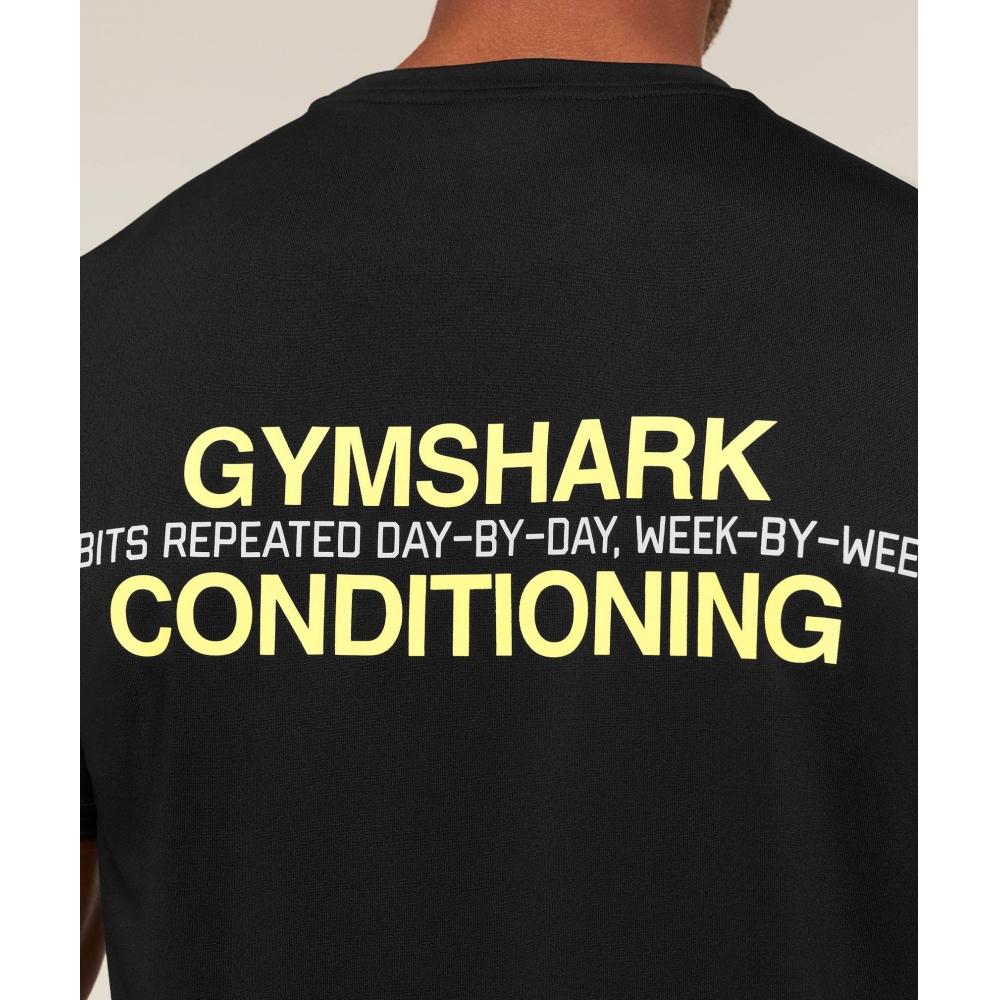 Gymshark Konditionierungs-T-Shirt Schwarz A3c4z Bb2j