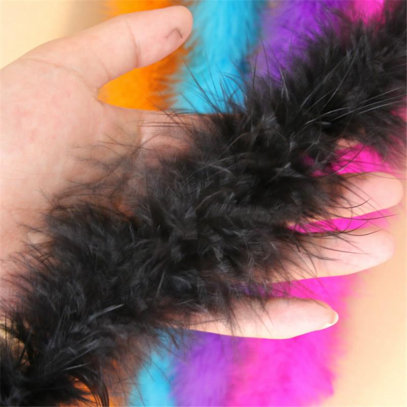 2 Meter dicke, flauschige Feder, weicher Federbesatz, Streifen für Hochzeit, Party, Kostüm, Bühne, Cosplay, DIY-Dekoration