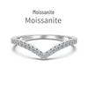 Moissanit S925 Sterling Silber Damenring - D Farbe, Super Glanz, Geometrisches Wassertropfen-Design, Ideal für Hochzeiten und Bankette