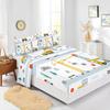 Four-Piece Bed Sheet Digital Printing Excavator Mattress Protective Cover Bedding