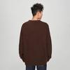 Lee Comfortable Round Neck Metallic Logo Pullover Melange Sweater Unisex Sweater Dark-Brown LUT0090814UX00FA05985