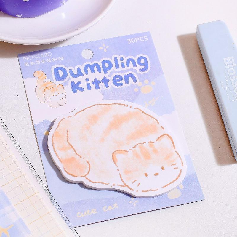 Special Shaped Sticky Gift Notes Cat Paradise Series Cute Healing Kitten Student Message Notebook Decoration Kawai Stationery