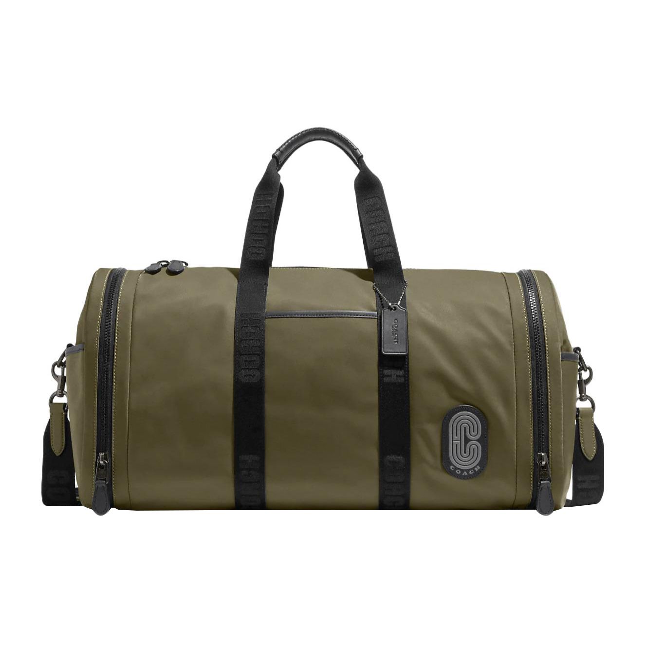

Coach Max 50 Large Capacity Zipper Fitness Bag Men Shoulder Bag Olive-Green C9835-QBRM3 Basic Set (Bag+Dust Bag)