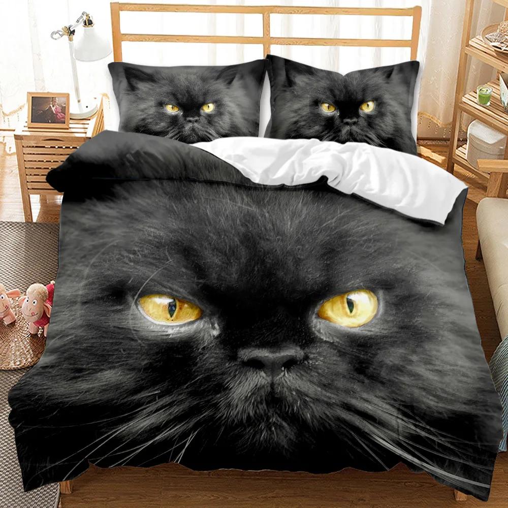 Комплект постельного белья с изображением кота — фото 8
