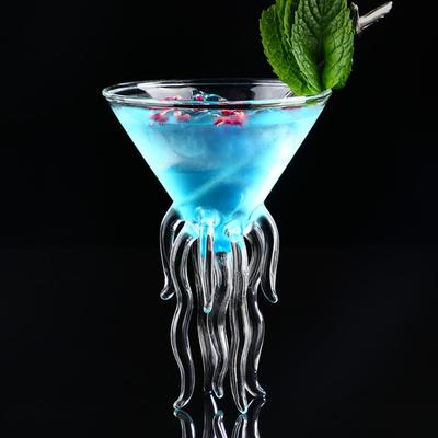 Kreativt Bläckfisk Cocktailglas Pokalglas Bar KTV Nattklubb Party Dricksglas Transparent Manet Glas Kopp Vin Champagne
