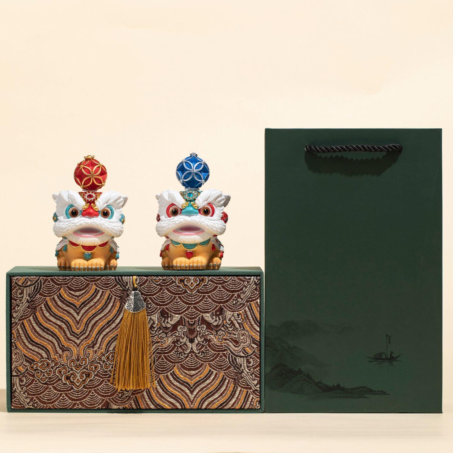 

BEPAN Creative Lion Dance Cultural Gift Set Chinese Style Souvenirs Business Client Gifts Birthday Presents Home Decor