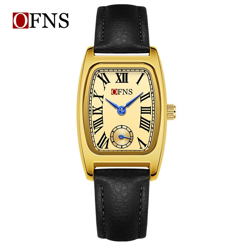 OFNS French Retro Women s Oval Roman Numeral Waterproof Watch - Light Luxury Casual Fashion