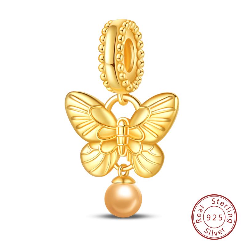 Copper Golden Series Star Moon Pyramid Sunflower Charms Beads Fit Qikaola Original Bracelet Luxury Diy Jewelry Gift