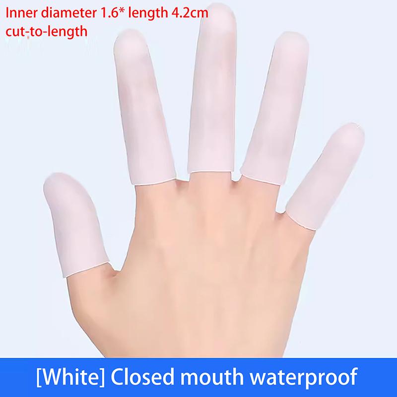 10Pcs Cooking Kitchen Tools Silicone Gel Tube Hand Bandage Finger Protector Anti-Cut Heat Resistant Finger Sleeves