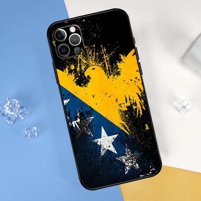 Bosnia and Herzegovina Flag Phone Case For iPhone 15 Pro 16 Pro 11 13 14 Pro Max 12 Mini XR 16 15 Plus 16e Cover Shell