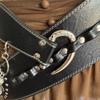 Heavy-Duty Rivet Leather Belt Y2k Dress Jeans Belt Niche Design Women's Waist Belt  Jeans Accessory