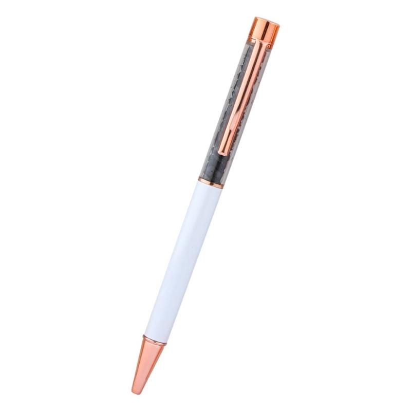 Smooth Writing Gemstones Oil Pen for Office School Students Writing Gift 0.5mm Medium Point Metal Ball Pen Ballpoint Pen