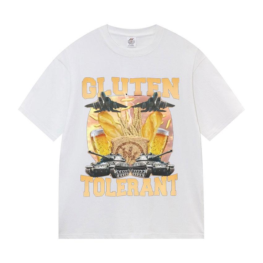 Creative Gluten Tolerant Funny Meme Tee Shirt Men Women Vintage High Quality Fashion Tshirt Tops 100 Cotton Oversized T Shirts