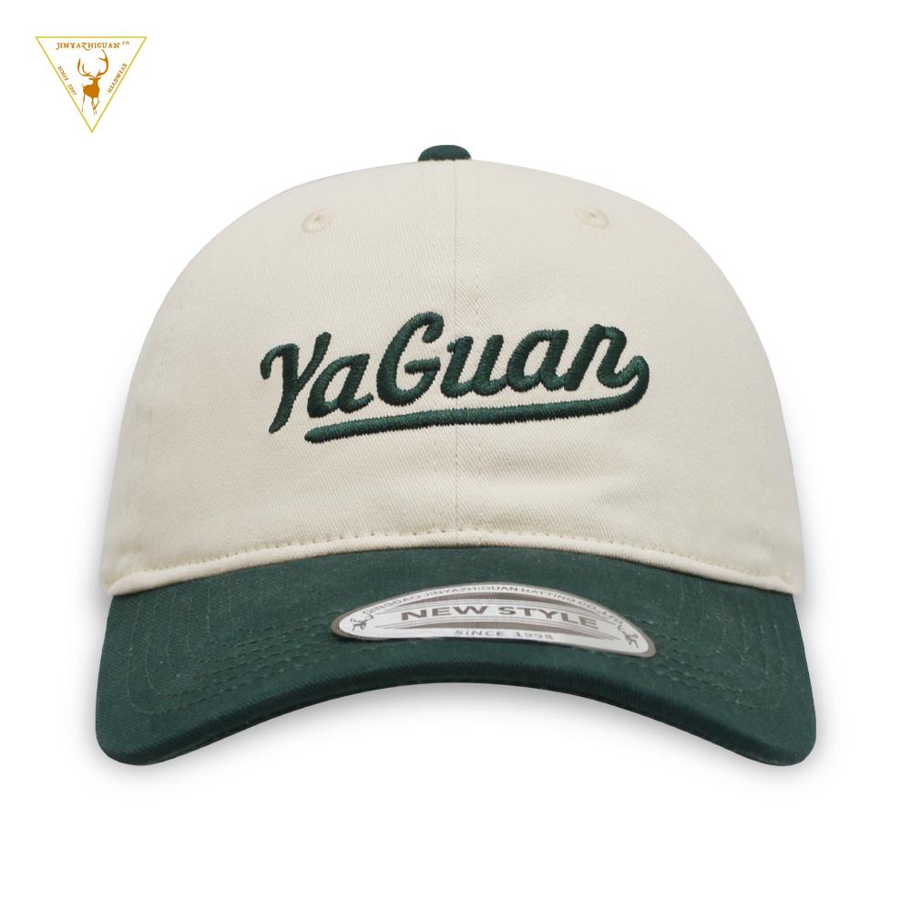 Custom Logo Vintage Sporty Herringbone 6-panel Baseball Cap with 3D Embroidery Fitted Design 56-62cm