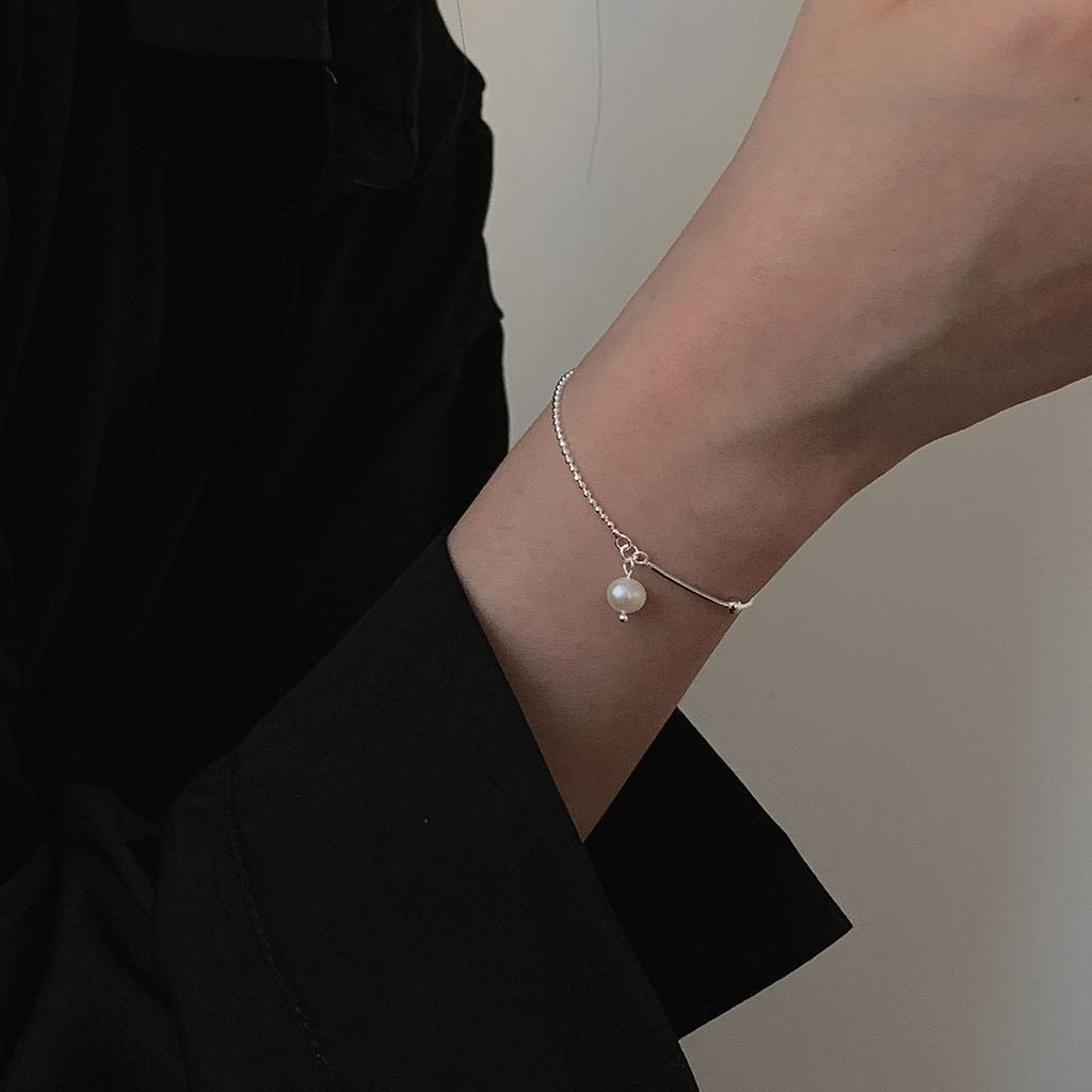 925 Silver Pearl Snake Chain Lucky Women's Hand Bracelets Top Quality Jewelry Korean Jewellery