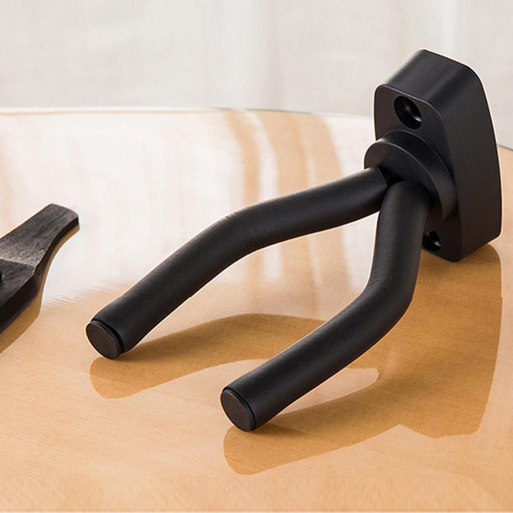 Metal Rubber Sleeve Short Guitar Hook Wall Hanger for Electric Guitar Ukulele Durable Secure Musical Instrument Holder