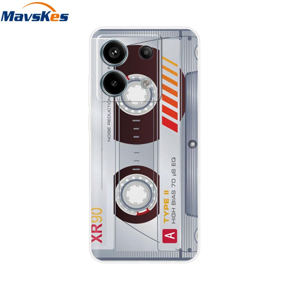 Handyhülle Für Xiaomi Redmi Note 13 Pro 5G Rückseite Niedlich Stoßfest Weich Klar Silikon TPU Für Redmi Note13 Note 13 Pro Funda