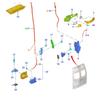Portable BK21-V43288-DG Car Tailgate Center Lock Mechanism 5Pins Parts For Ford Transit 2012- Rear Door Latch Actuator BK21-V432