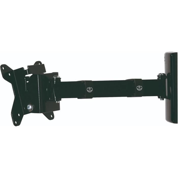 B-Tech BT7512PB Support Mural Fixe pour écran Plat avec Bras Unique,Inclinaison et pivotement