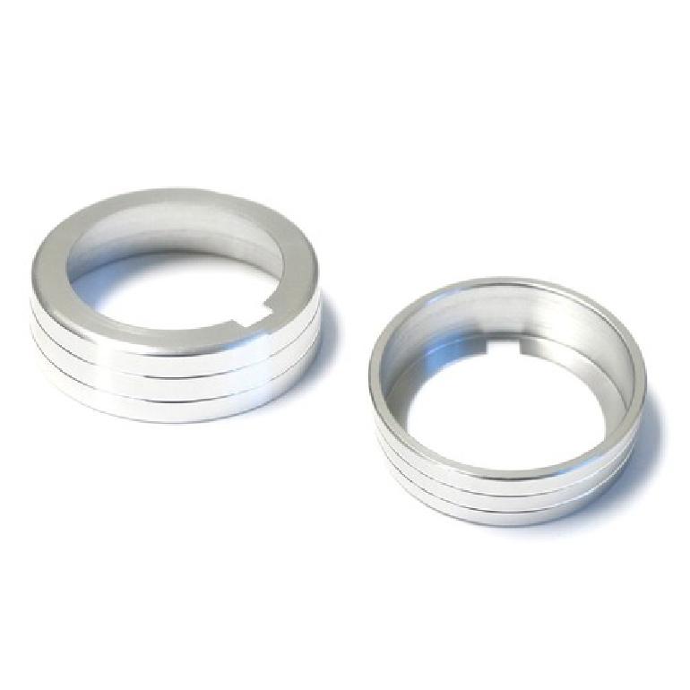 Silver Anodized Aluminum AC Climate Control Ring Knob Covers For VW MK7 Golf GTI