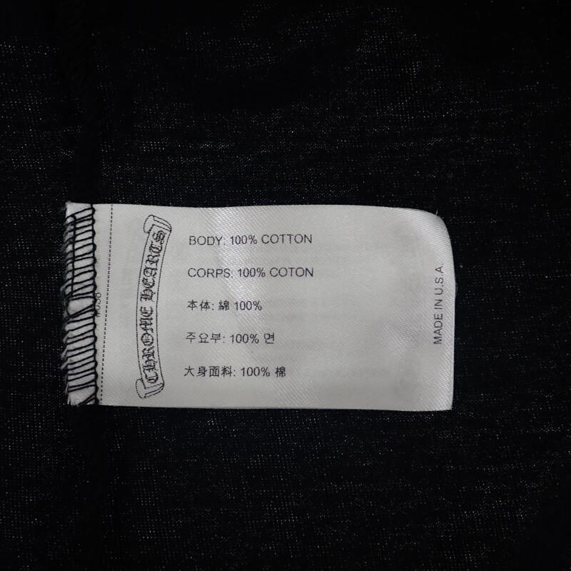 CHROME HEARTS  L Short sleeve T-shirt black cotton mens