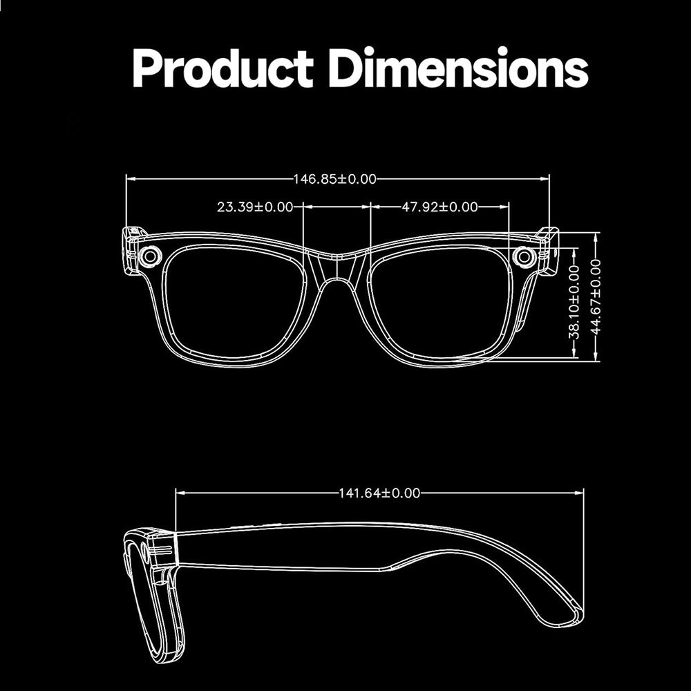 New Smart Glasses with AI Translator 8MP Camera 4K HD Take Videos and Photo Sunglasses BT Call for Men Women Fashion Glasses Wireless Music Playback