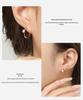 S925 Sterling Silver Leaf Moissanite Stud Earrings – Classic Light Luxury Internet Celebrity Style