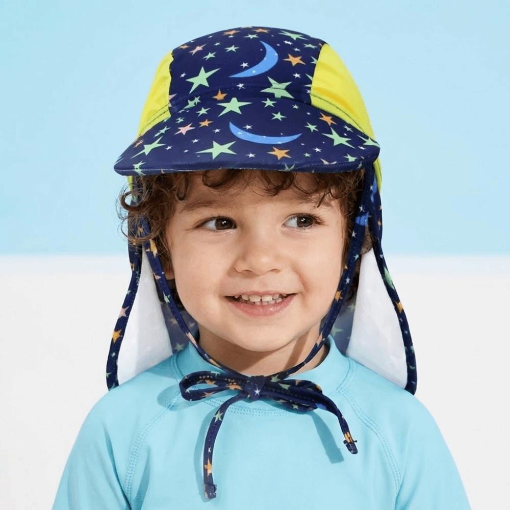 Flower Kids Beach Hat UV Protection Sunshade Swimming Cap Flap Cap Kids Sun Hat Swimming