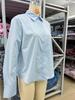 2026 Spring/Summer Women's Blue Long Sleeve Loose Cardigan Top