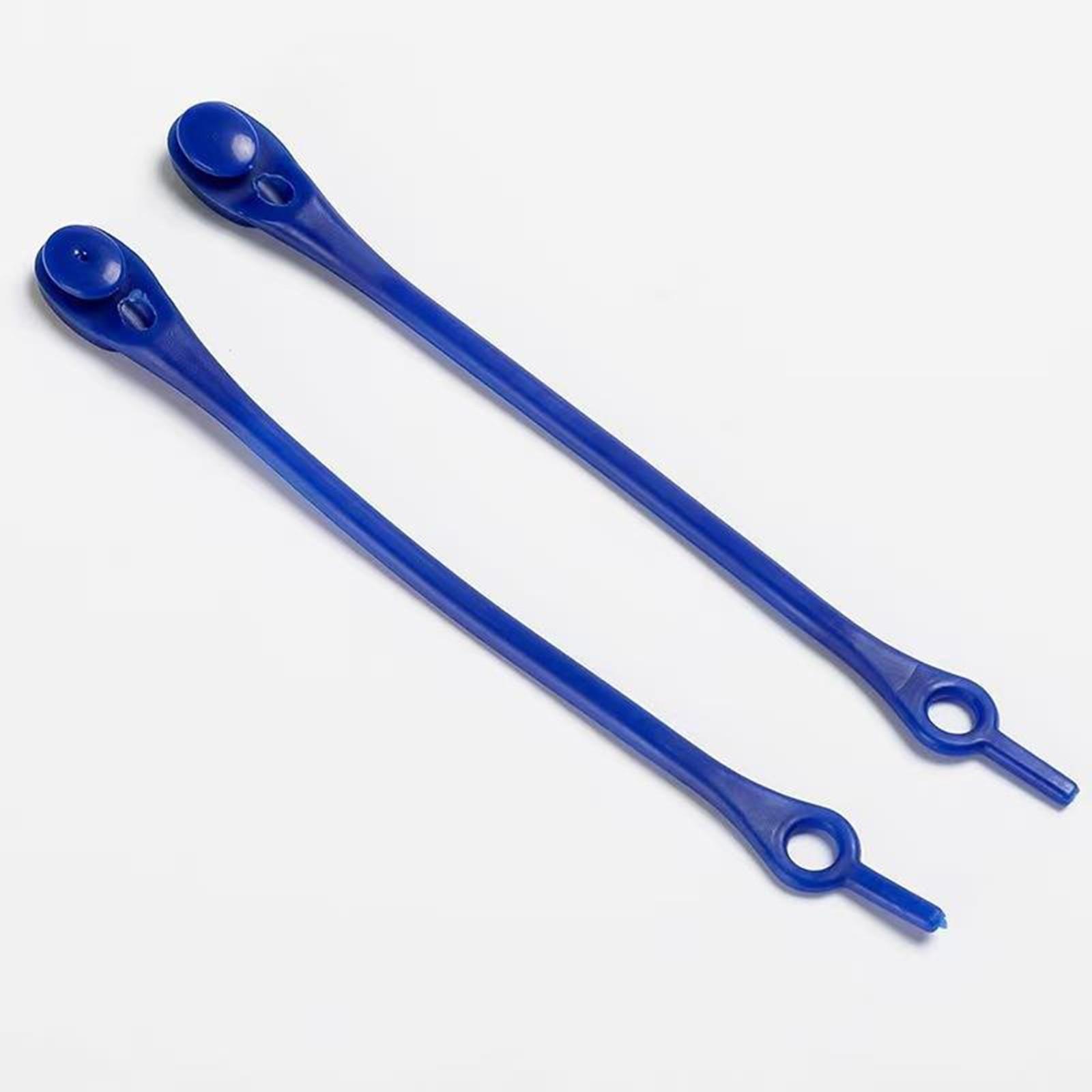 

Взрослые силиконовые эластичные шнурки с круглым носком, эластичные, без завязывания One Size синий