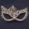 New Halloween Dance Half-Face Mask, Performance Blindfold, Party Party Mask, Rhinestone Alloy Leaf-Shaped Crown